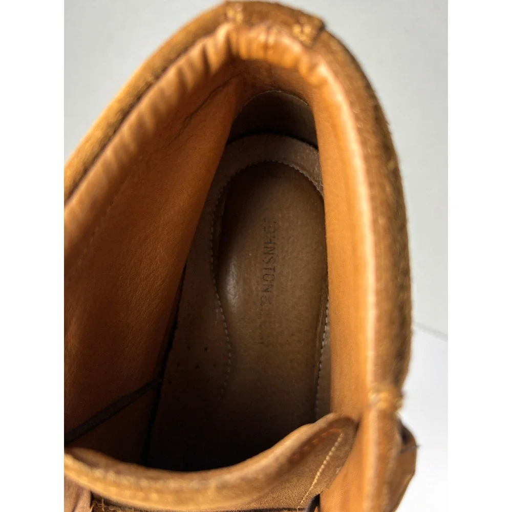 Johnston & Murphy 20-9416 Suede Chukka Boots 9.5M Brown Lace Up Lug Sole